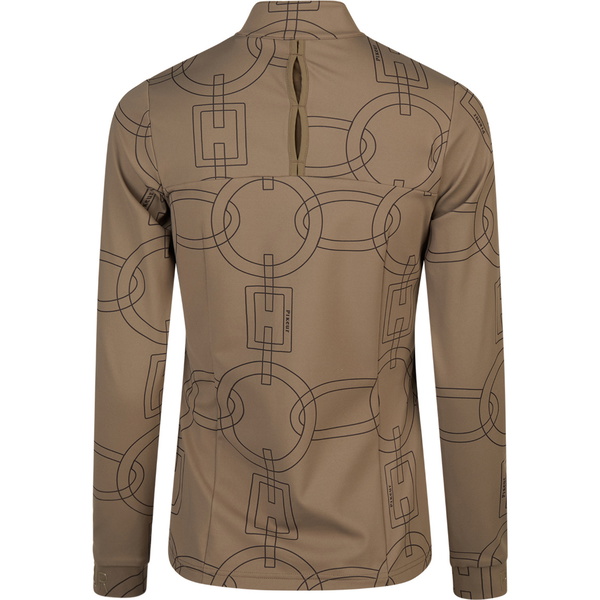 2025 Pikeur Damen Pikeur Zip Shirt 828400 290 080 - Slate Brown